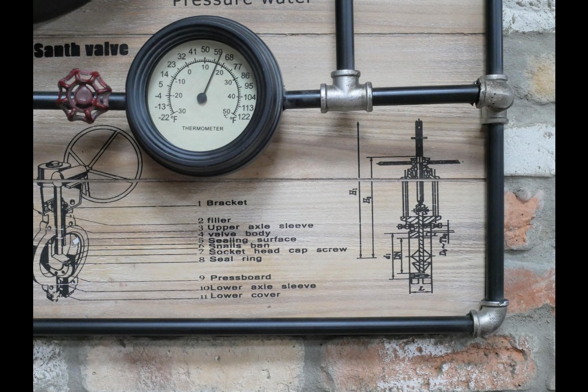 Large Pipe Clock
