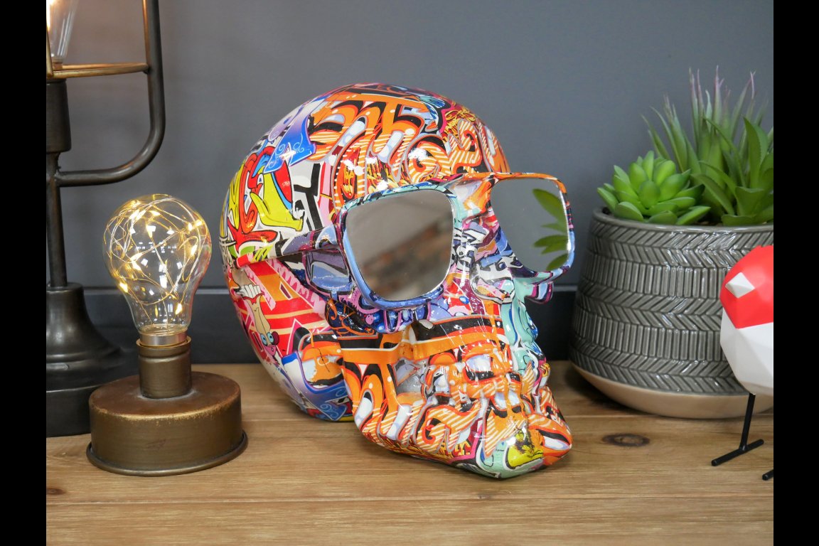 Skull With Mirrored Shades