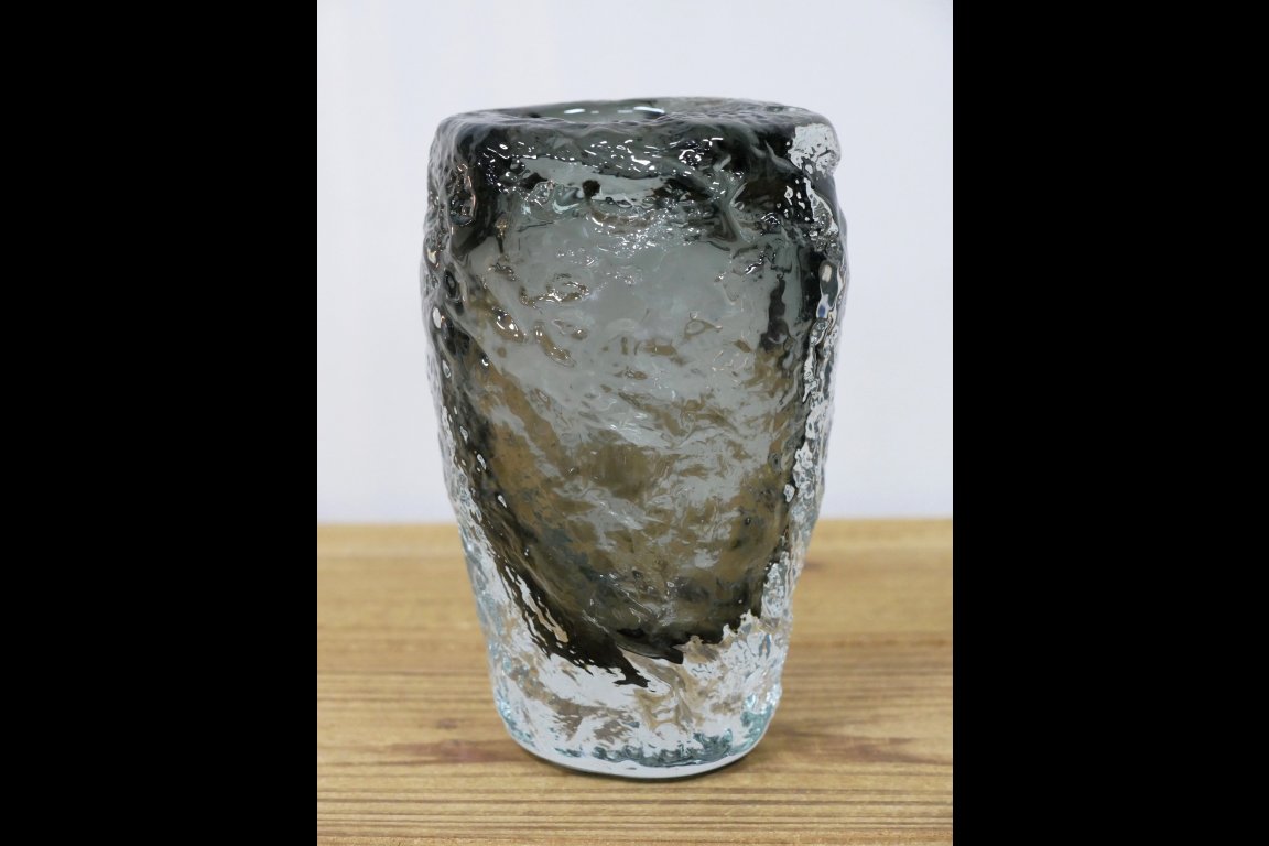Small Black Glass Vase