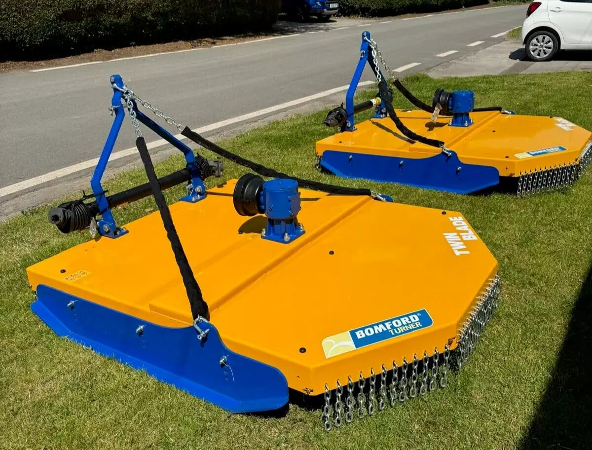 2024 COMPACT TRACTOR BOMFORD 1.45M WIDE TWIN CUT MOWER, BRAND NEW