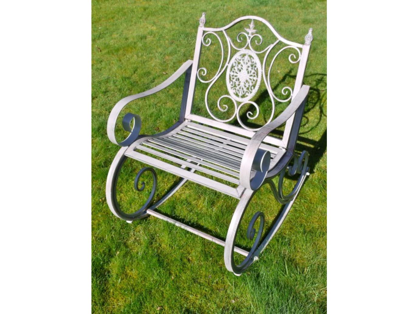 Antique Grey Rocking Chair
