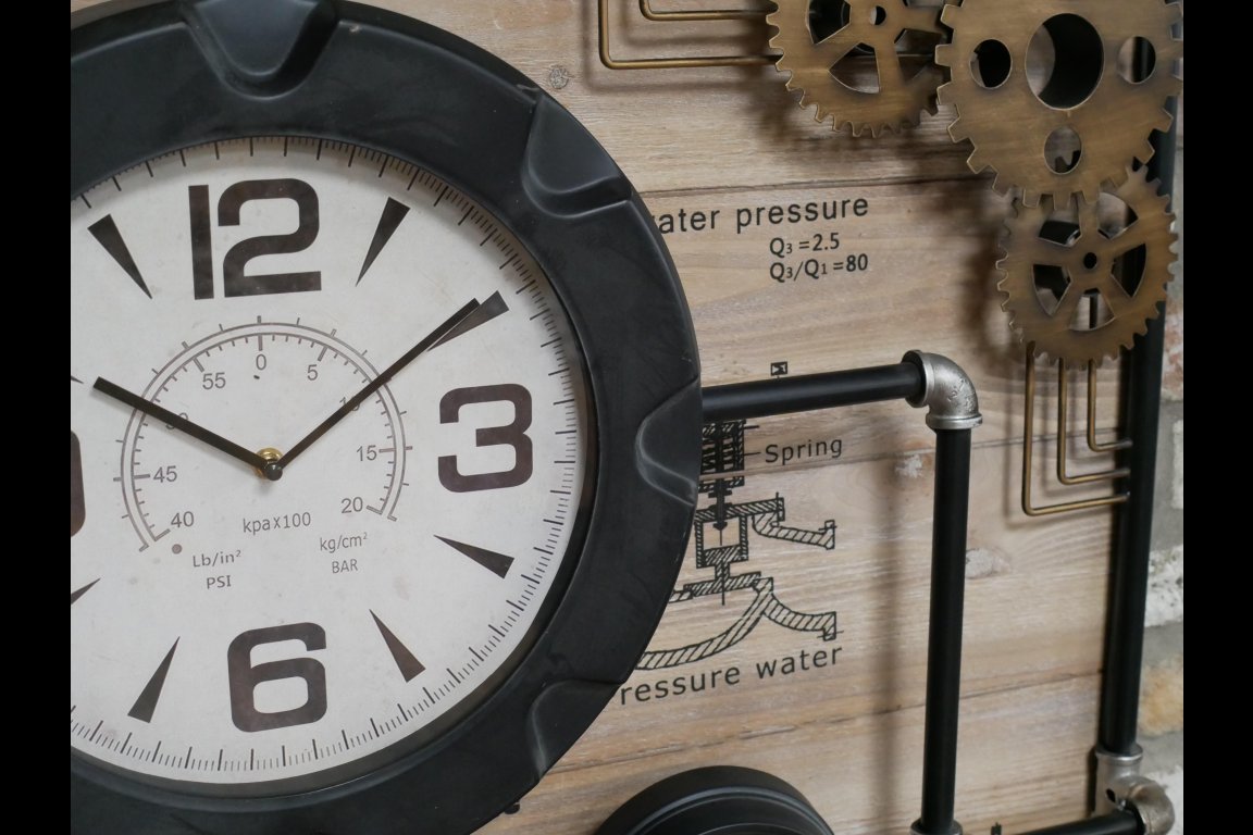 Large Pipe Clock