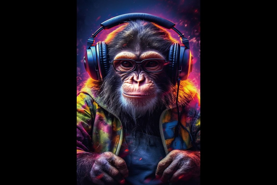 DJ Monkey Wall Art