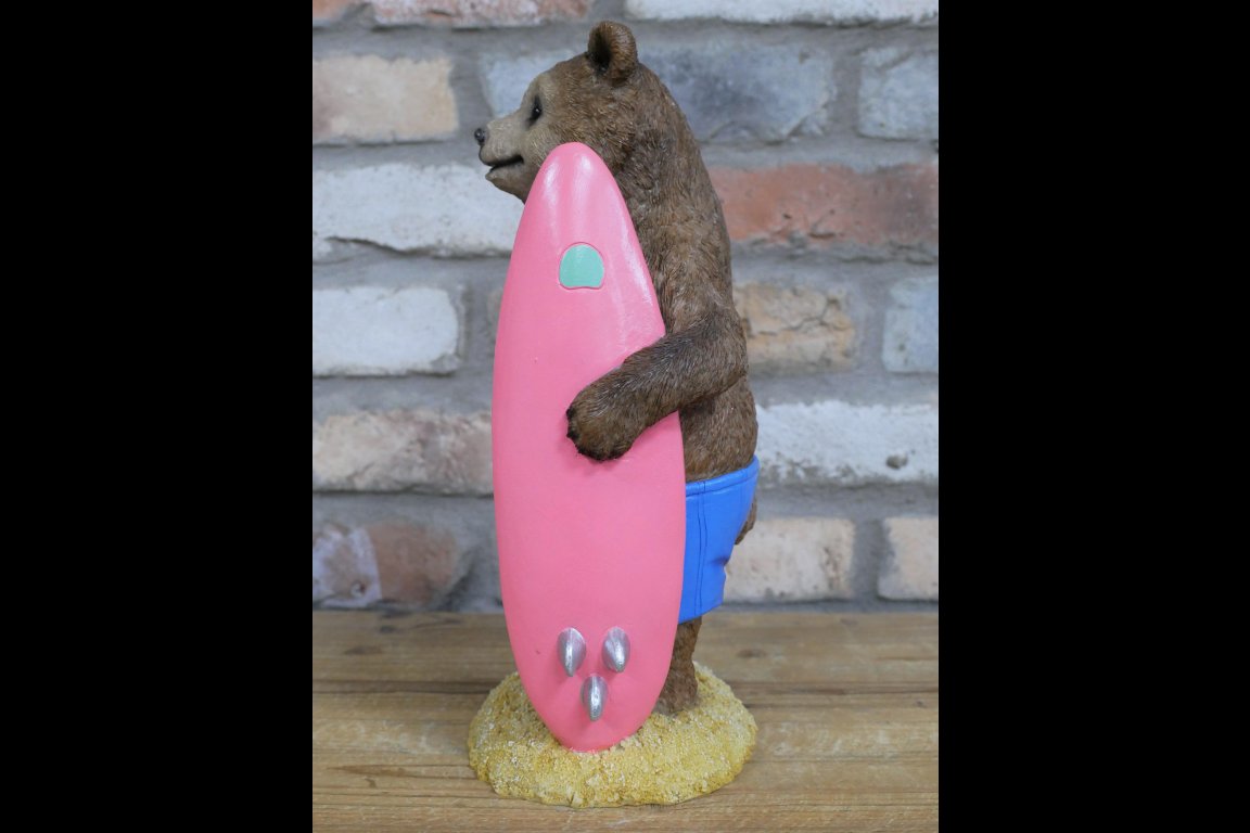 Bear With Surfboard