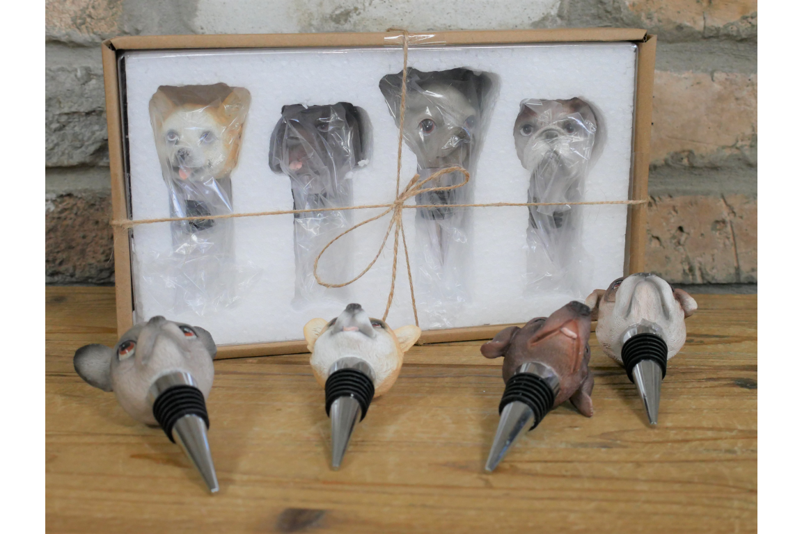 Set Of Four Bottle Toppers
