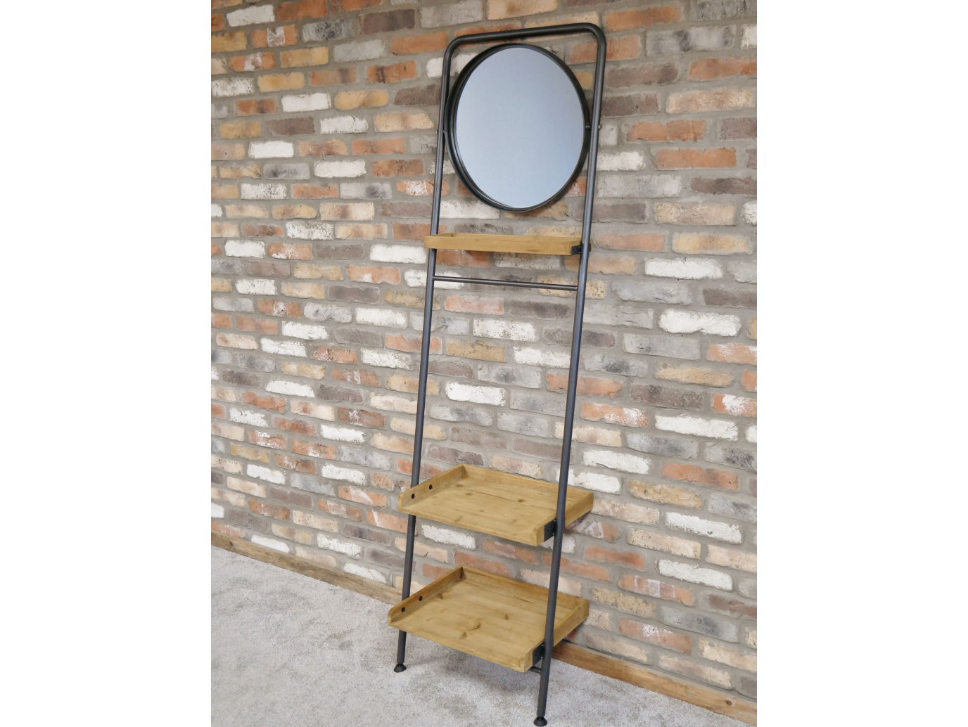 Industrial Shelves & Mirror