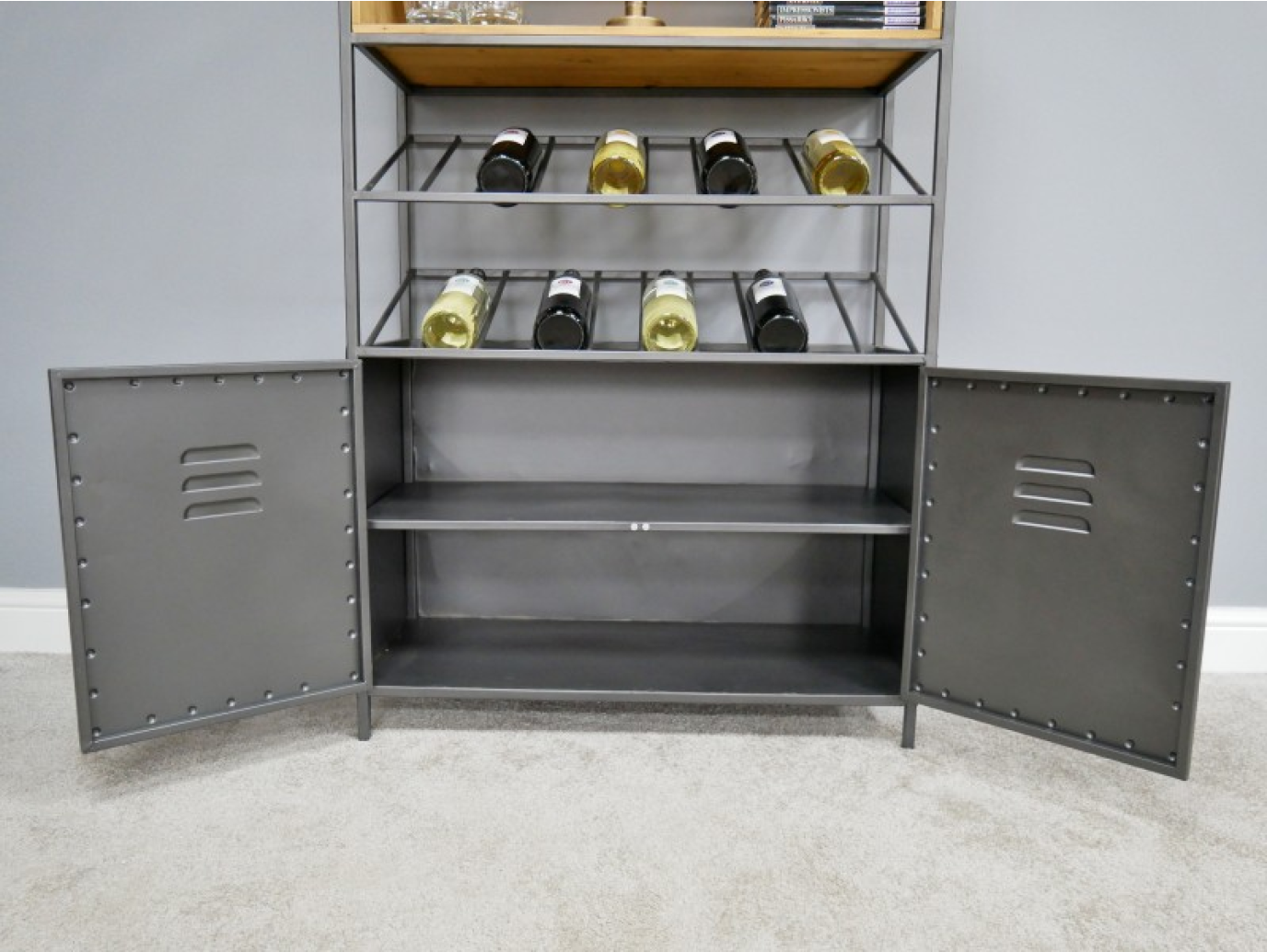 Retro Industrial Wine Cabinet