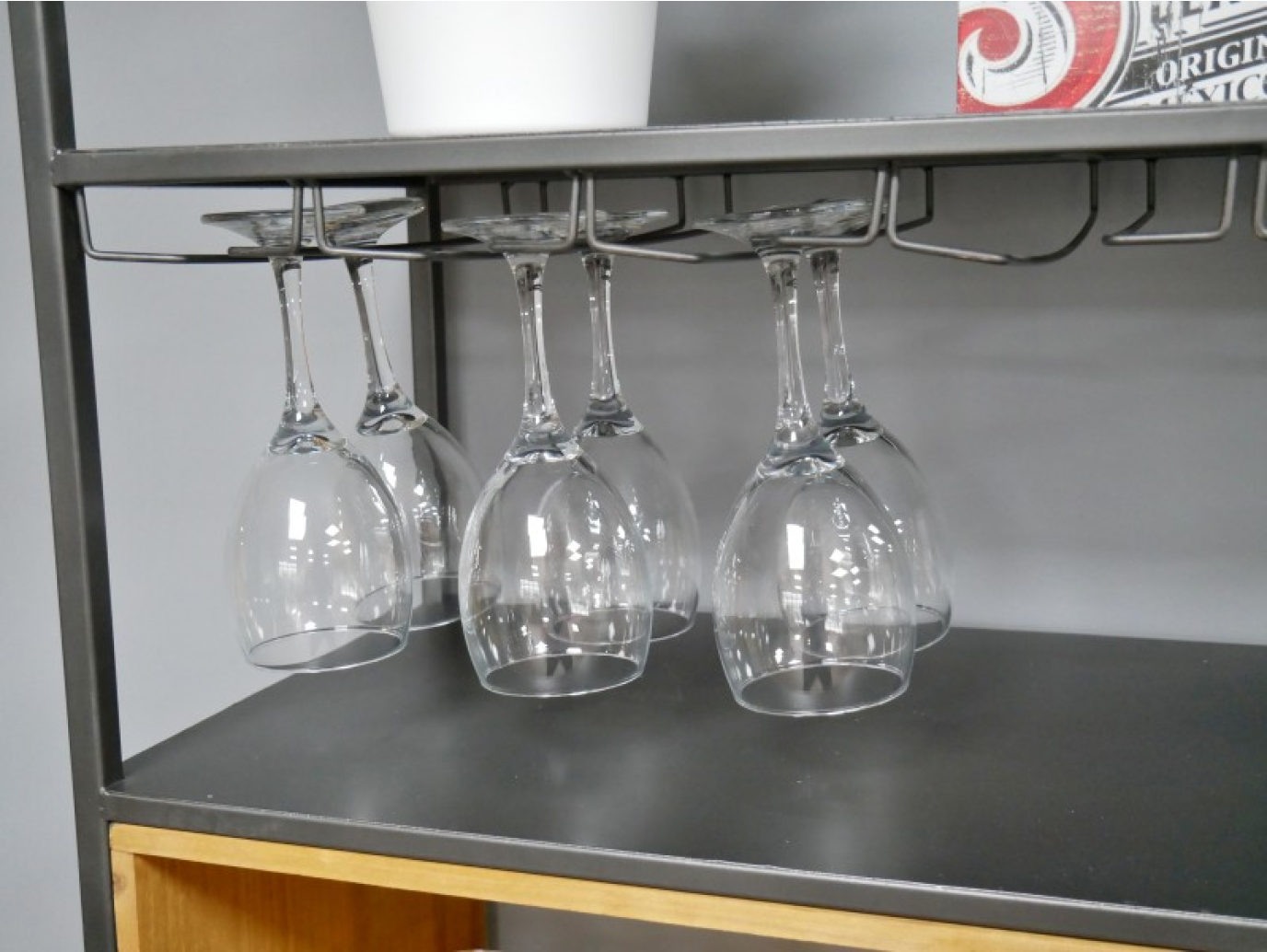 Retro Industrial Wine Cabinet