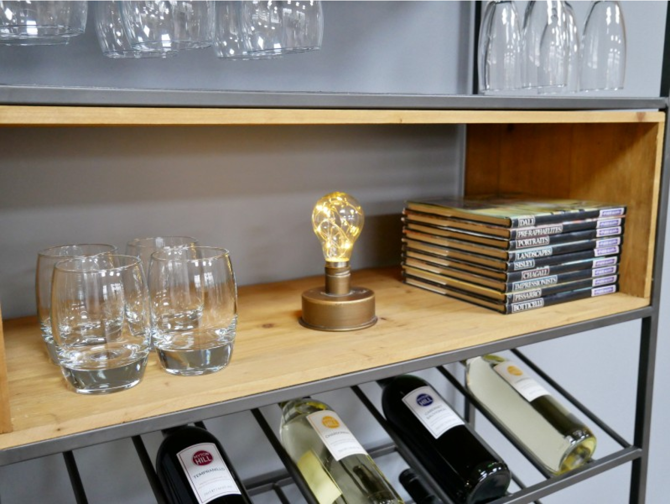 Retro Industrial Wine Cabinet