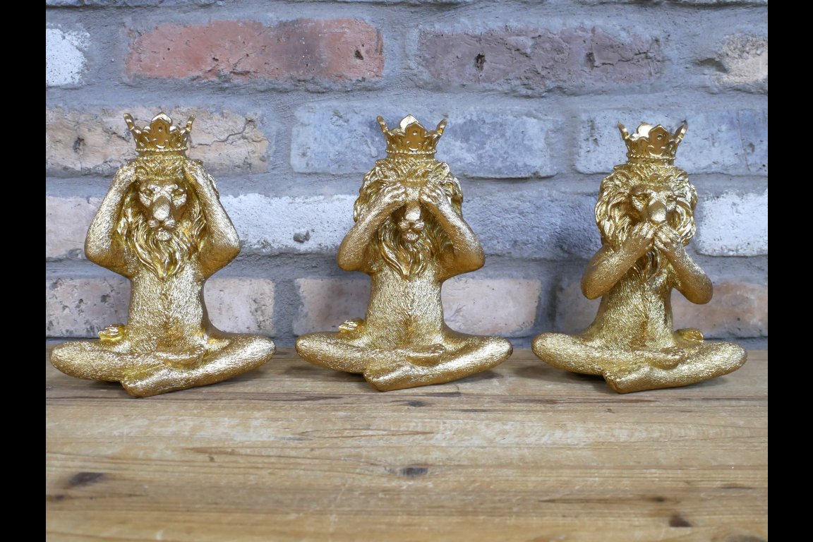Set Of 3 Lions