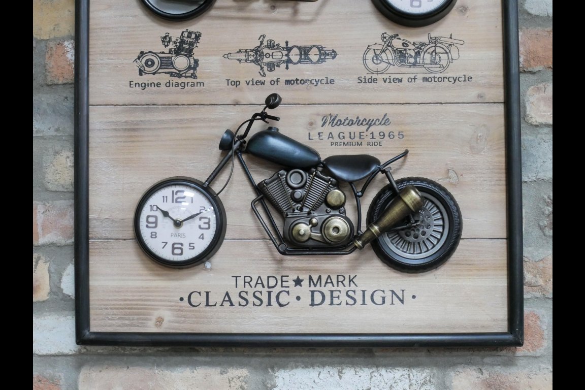 Motorbikes Clock