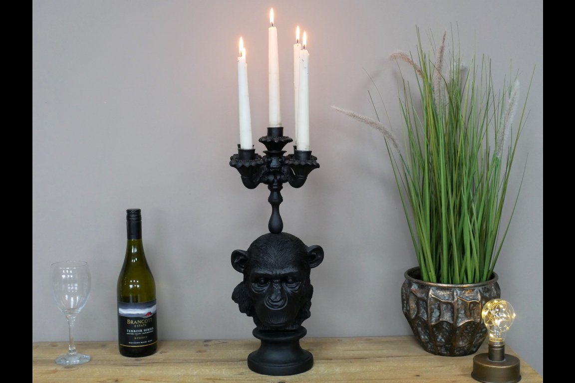 Monkey Head Candle Holder