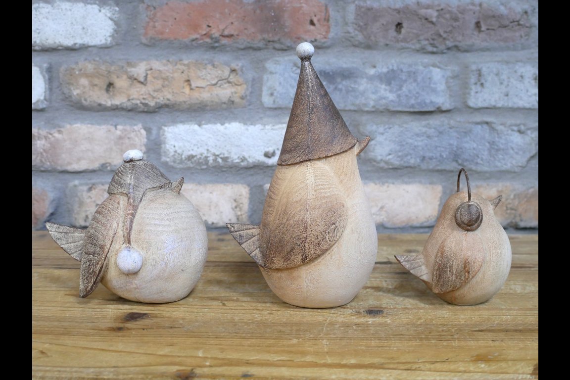 Set Of 3 Winter Birds