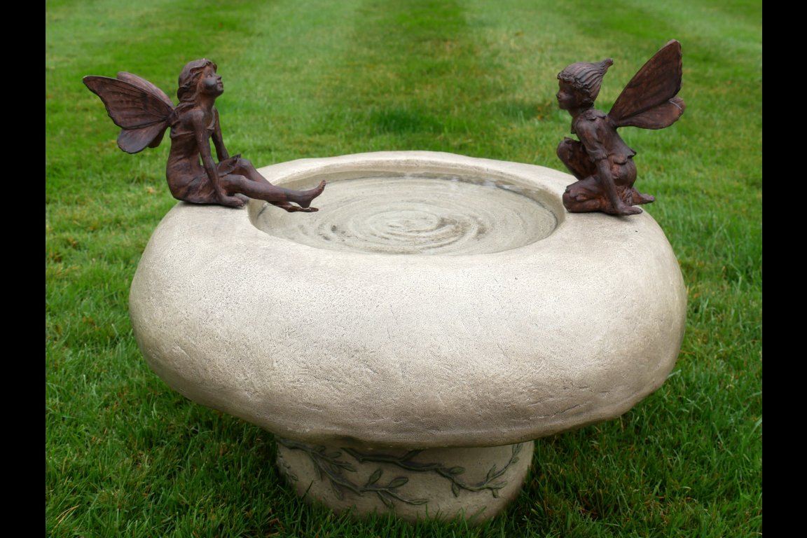 Bird Bath With Fairies