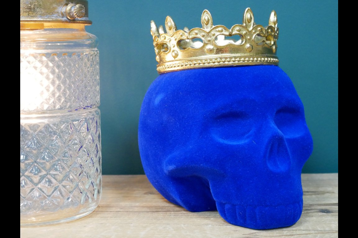 Blue Skull With Crown