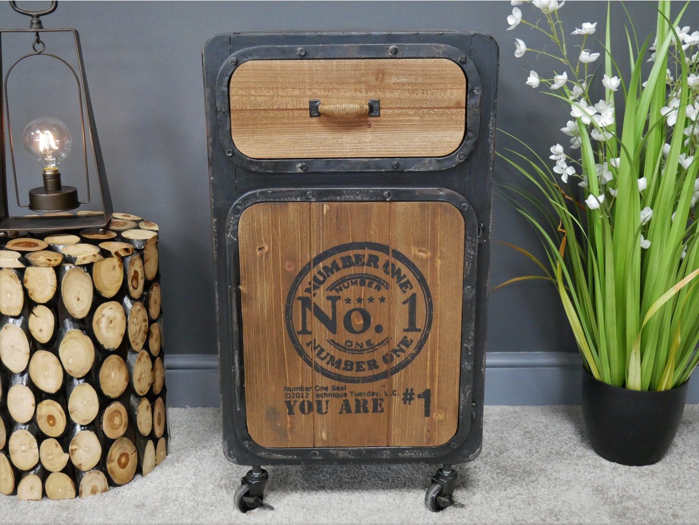 Industrial Bedside Cabinet