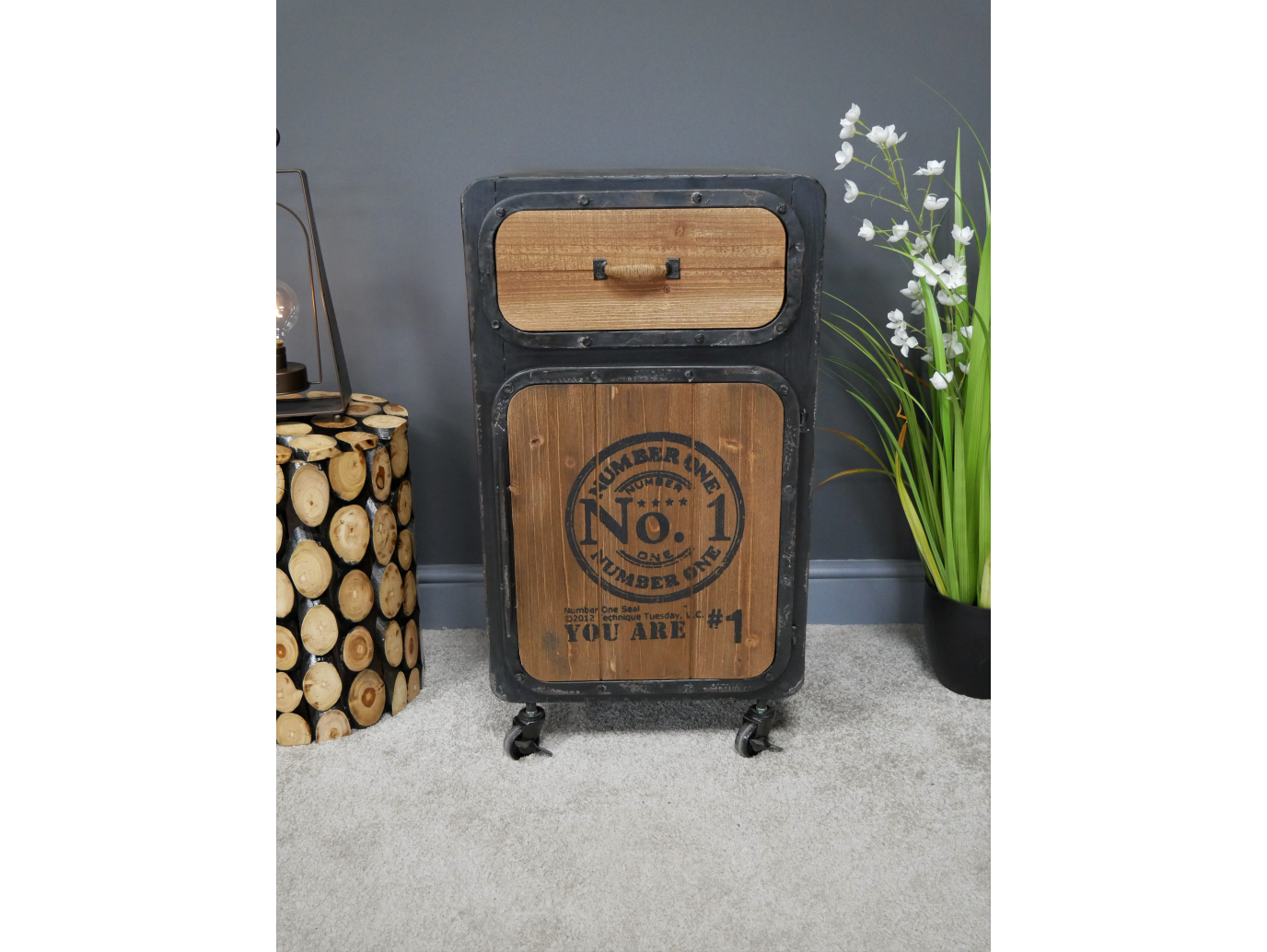 Industrial Bedside Cabinet