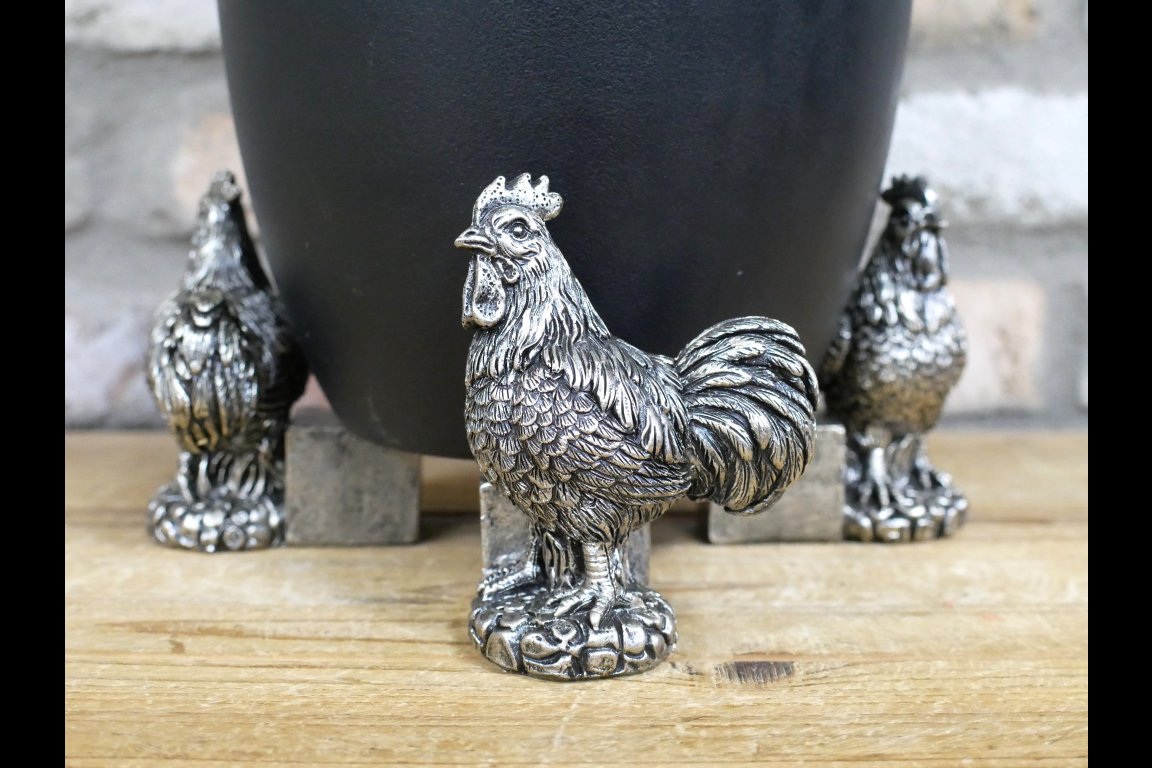 Cockerel Pot Stands (Set Of 3)