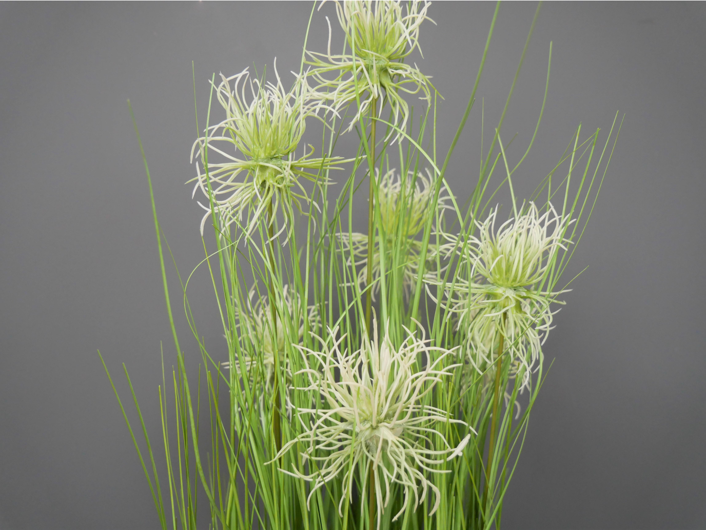 Artificial Grass With White Flowers