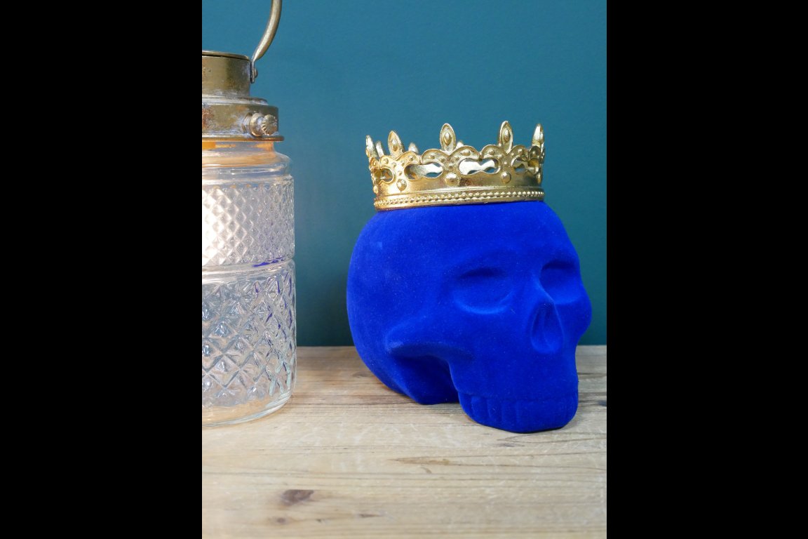 Blue Skull With Crown