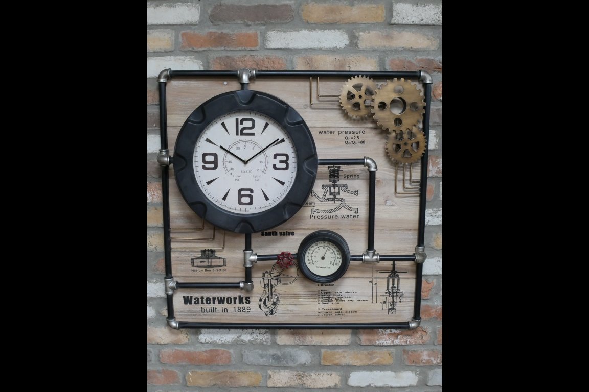 Large Pipe Clock