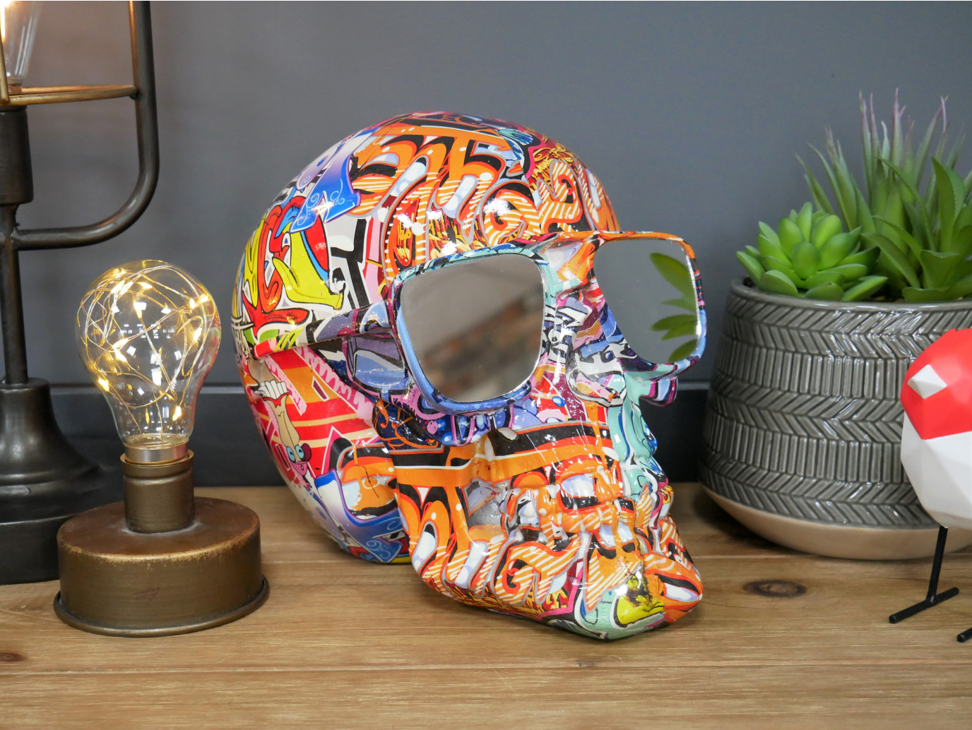 Skull With Mirrored Shades