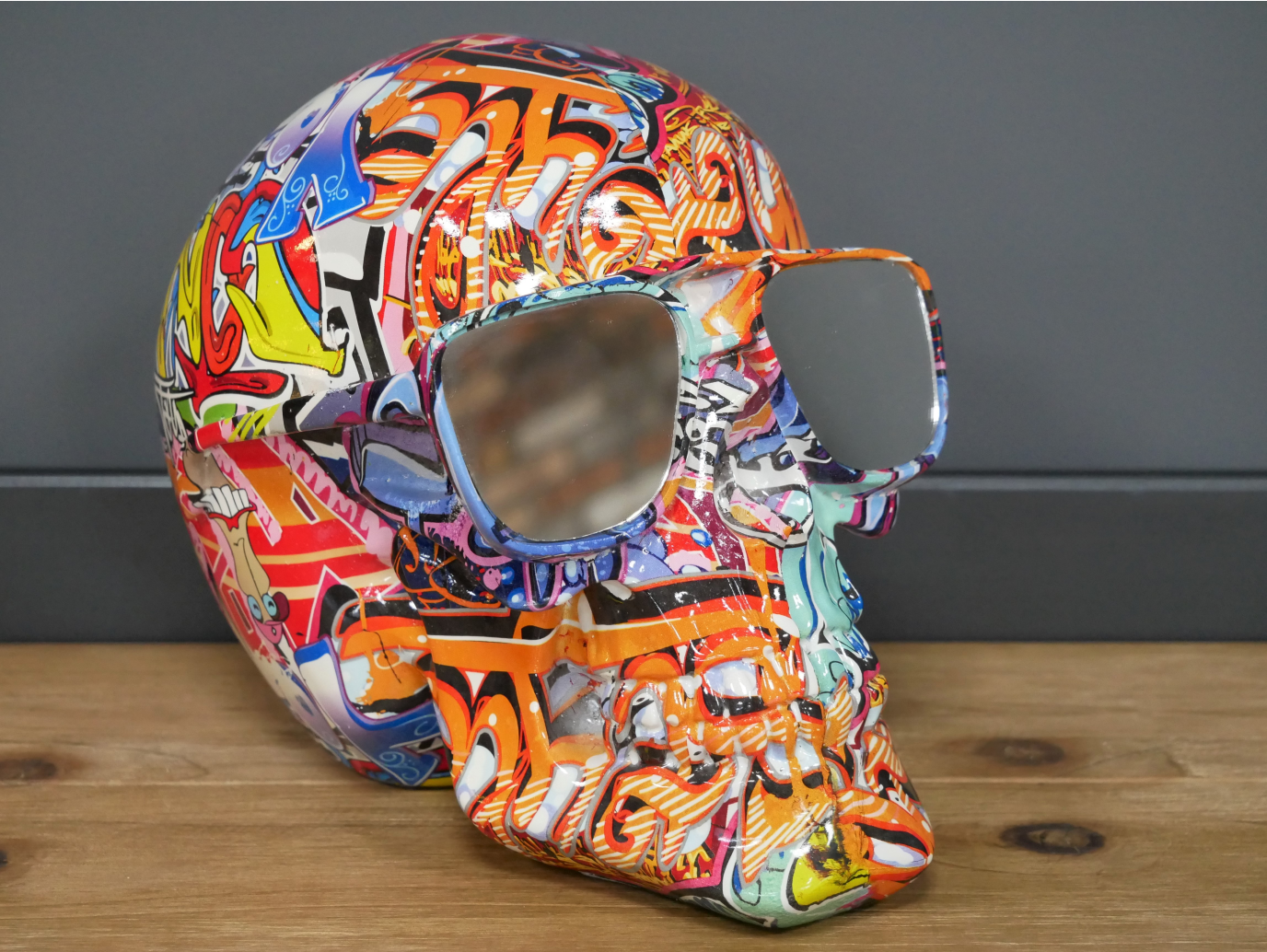 Skull With Mirrored Shades