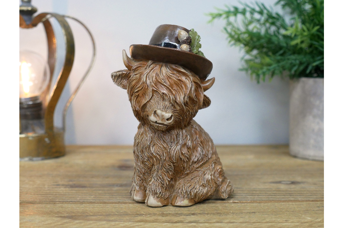 Highland Cow With A Hat