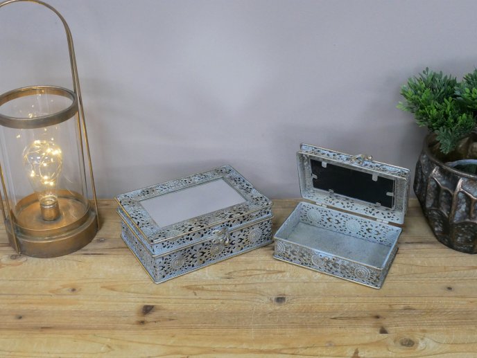 Set Of 2 Mirrored Boxes