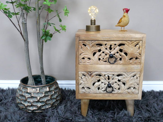 2 Drawer Bedside Cabinet