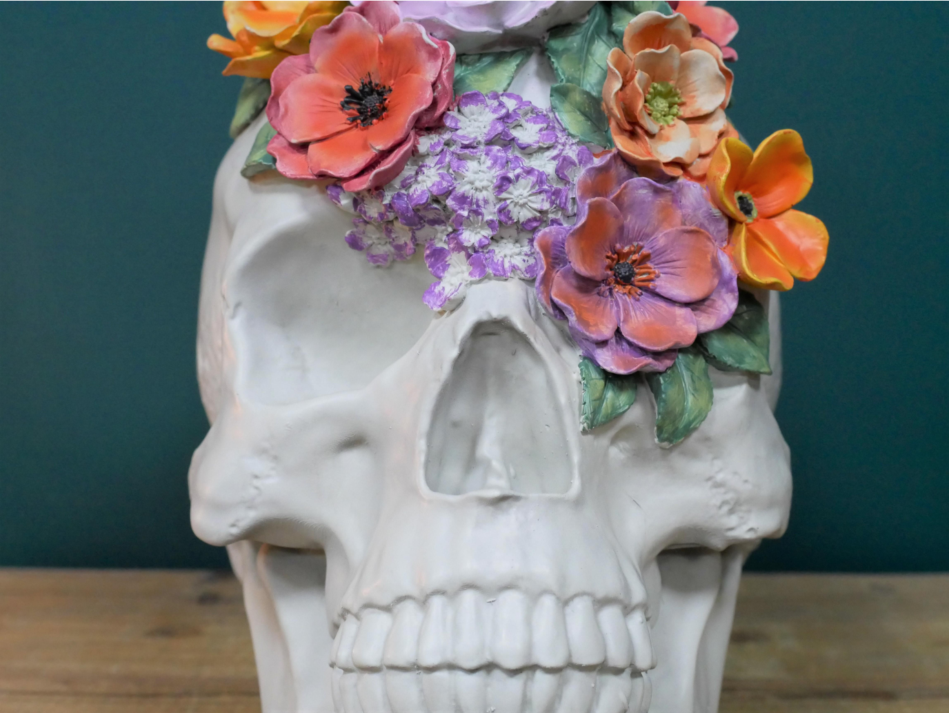 Skull With Flowers