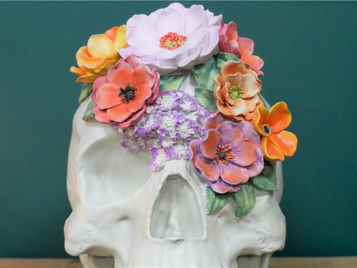 Skull With Flowers
