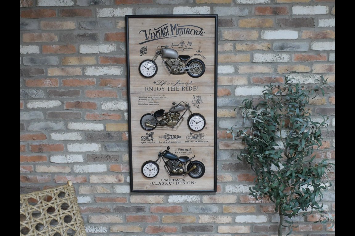 Motorbikes Clock