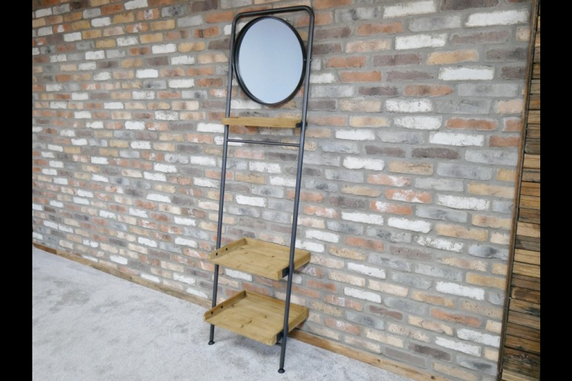 Industrial Shelves & Mirror