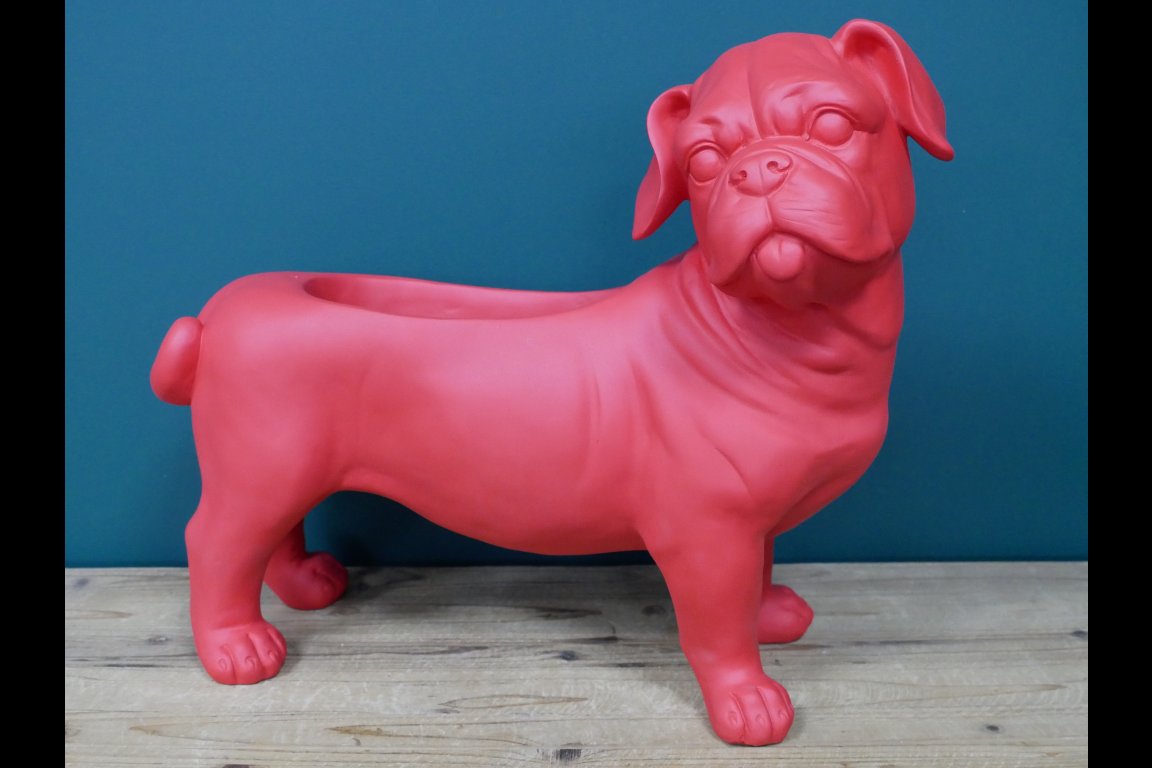 Red Dog Planter