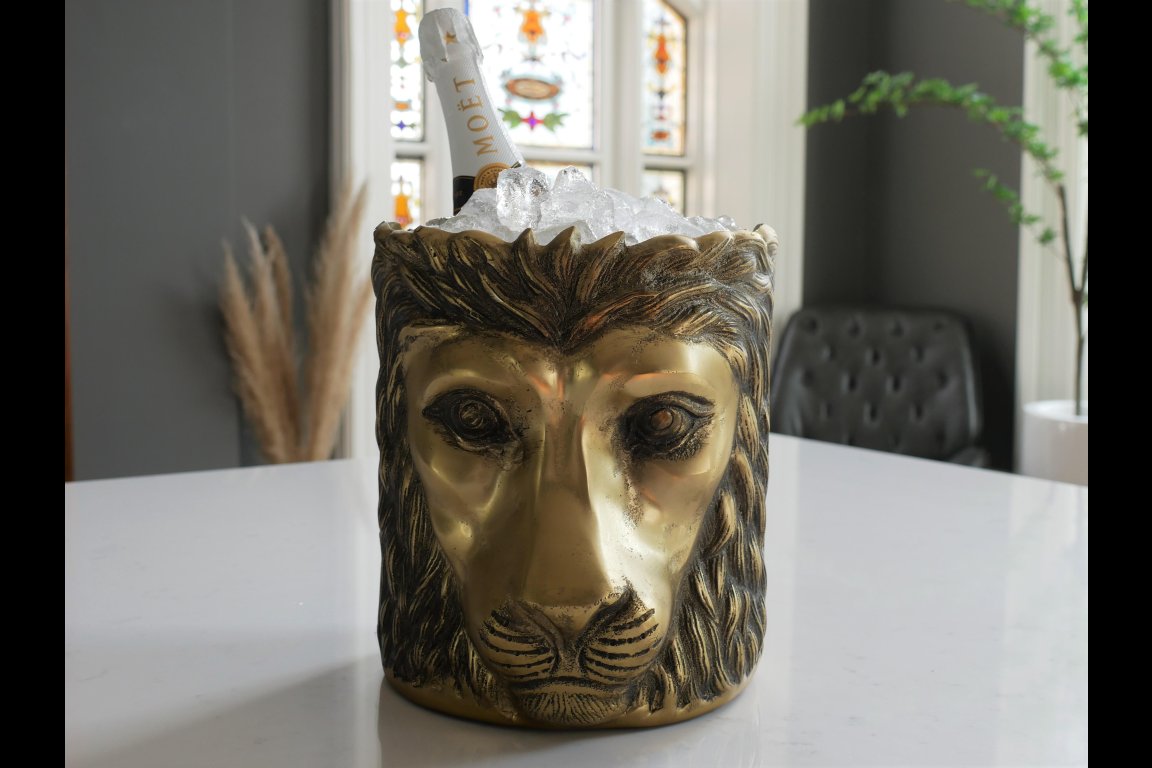 Lion Head Planter / Ice Bucket