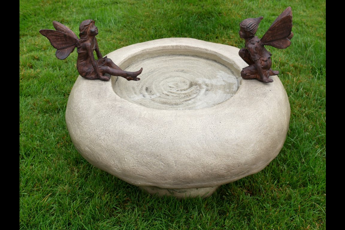 Bird Bath With Fairies