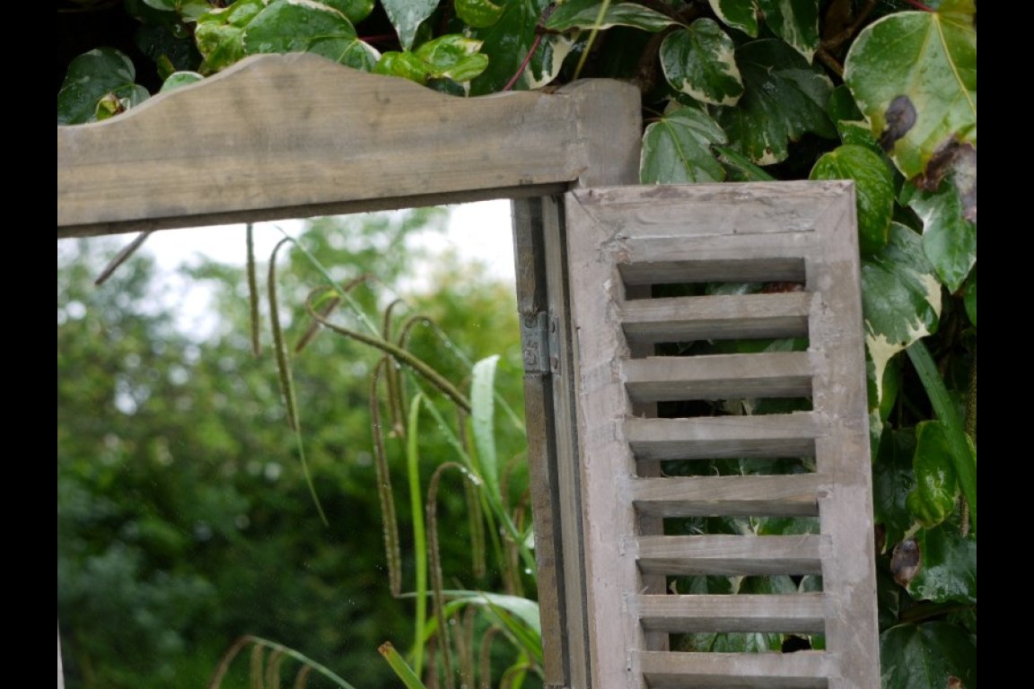 Shutter Mirror With Shelf