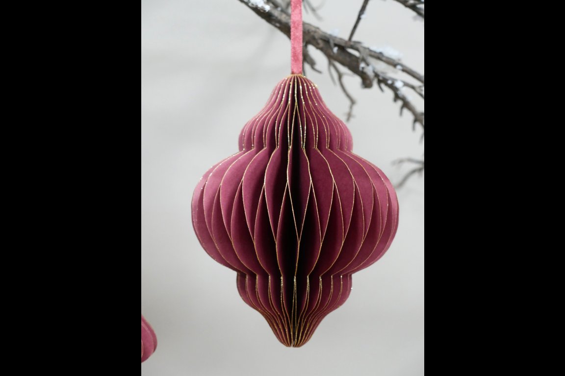 Set Of 4 Decorations (15cm) - Red