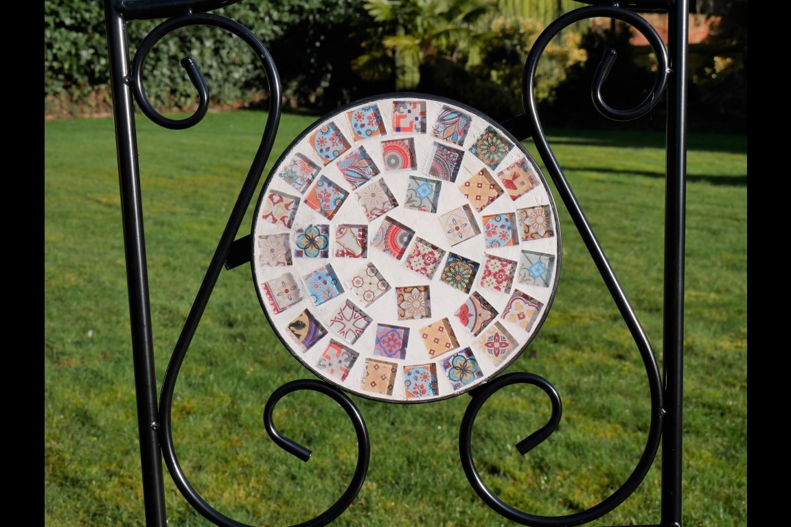 Mosaic Table & Two Chairs (T42)