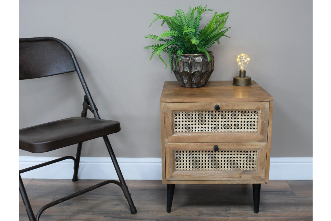 Rattan Bedside Cabinet