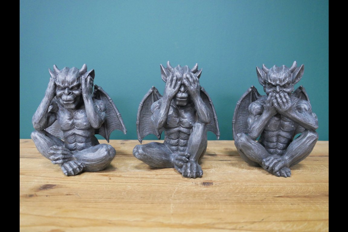 Set Of Three Gargoyles