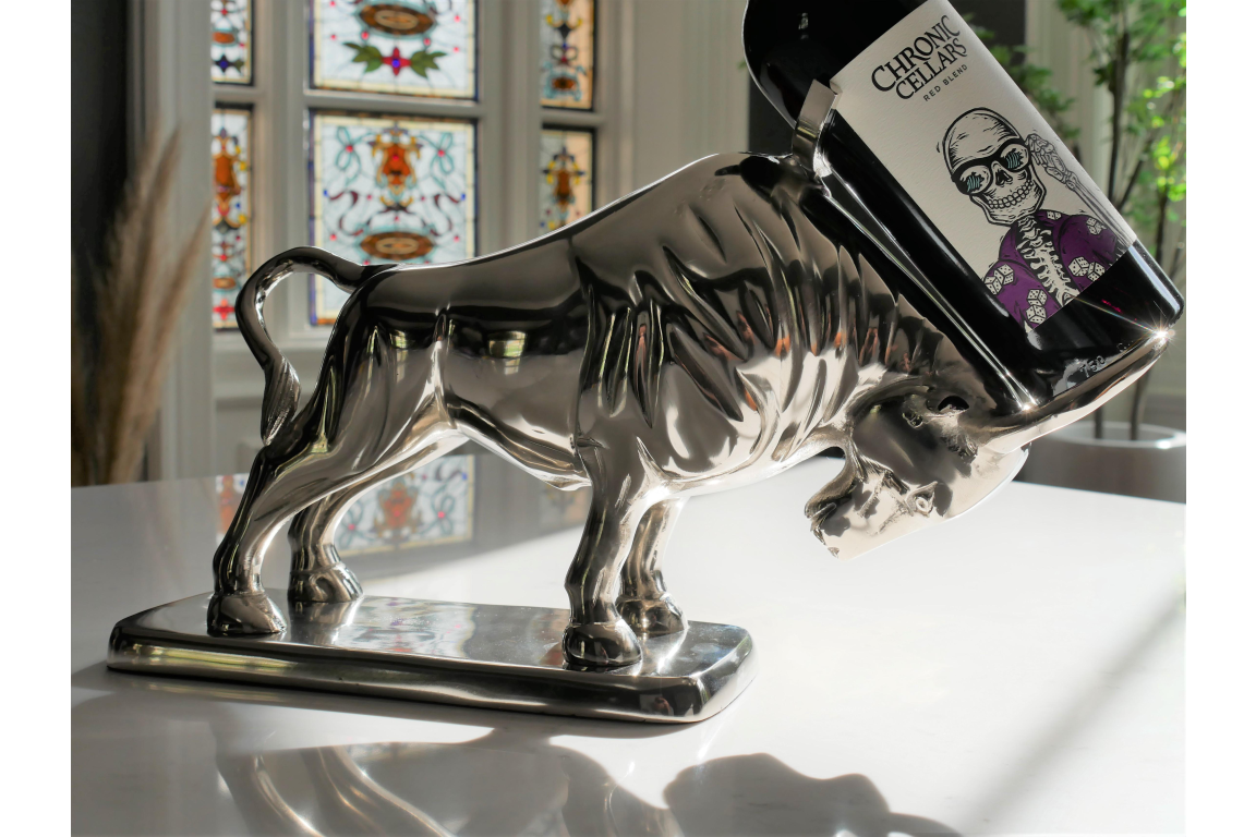 Bull Bottle Holder With Base