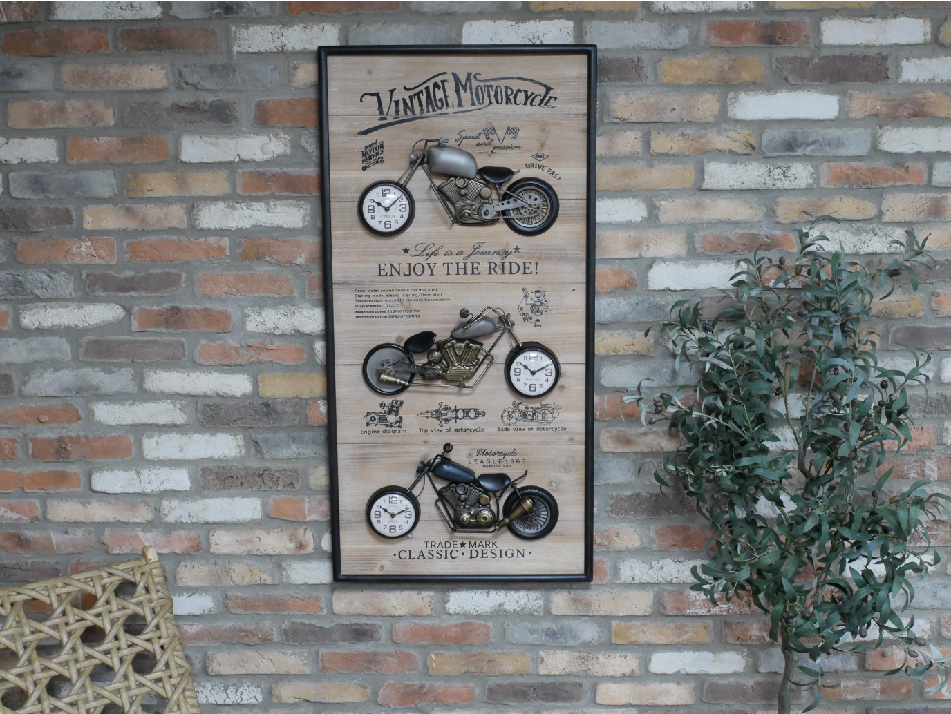 Motorbikes Clock