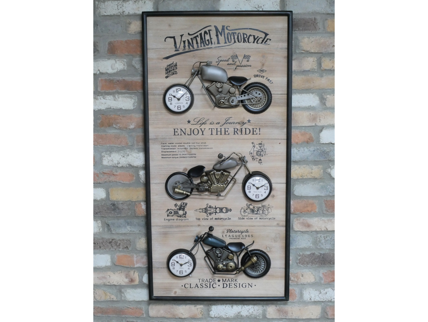 Motorbikes Clock