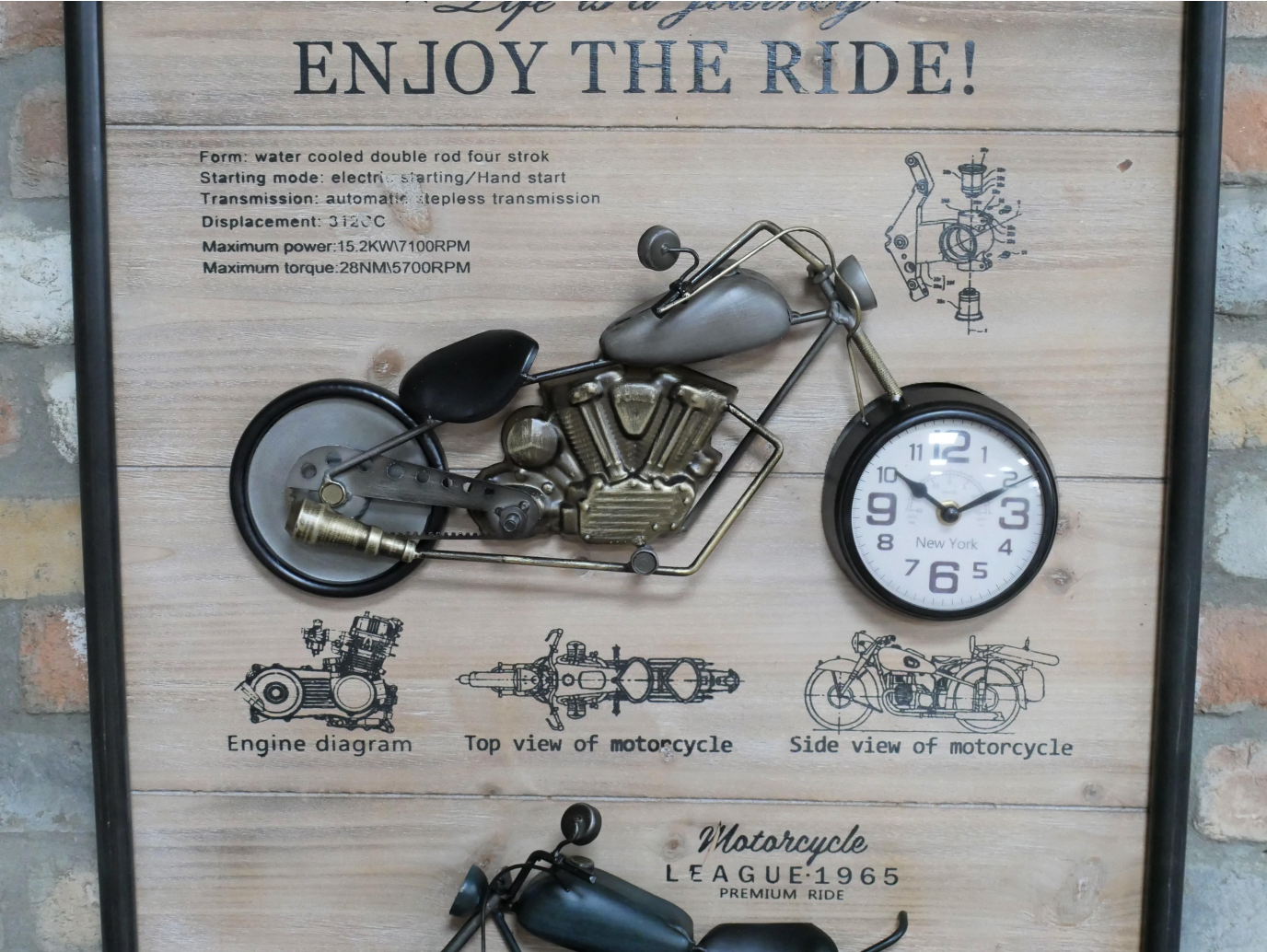 Motorbikes Clock