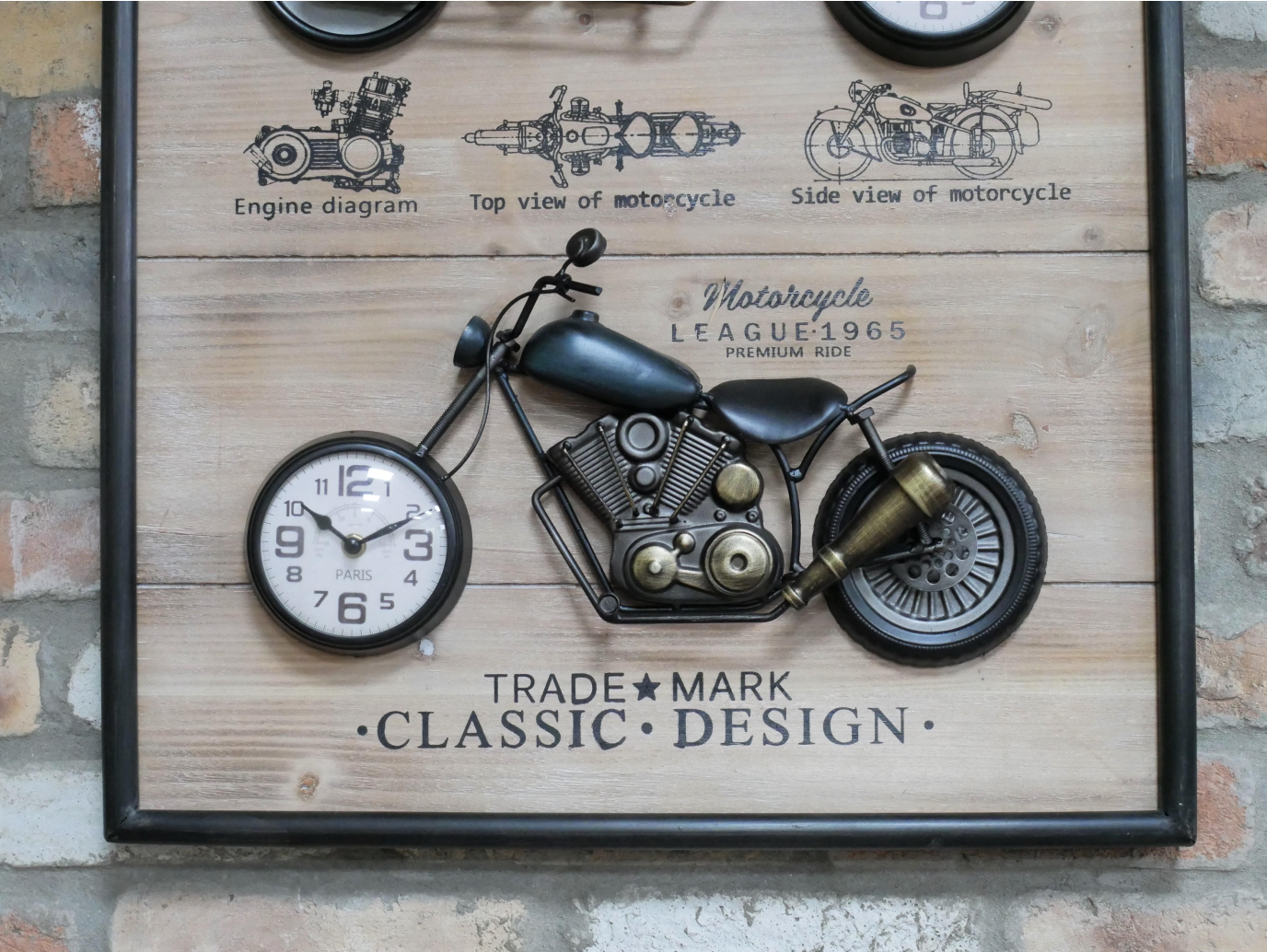 Motorbikes Clock