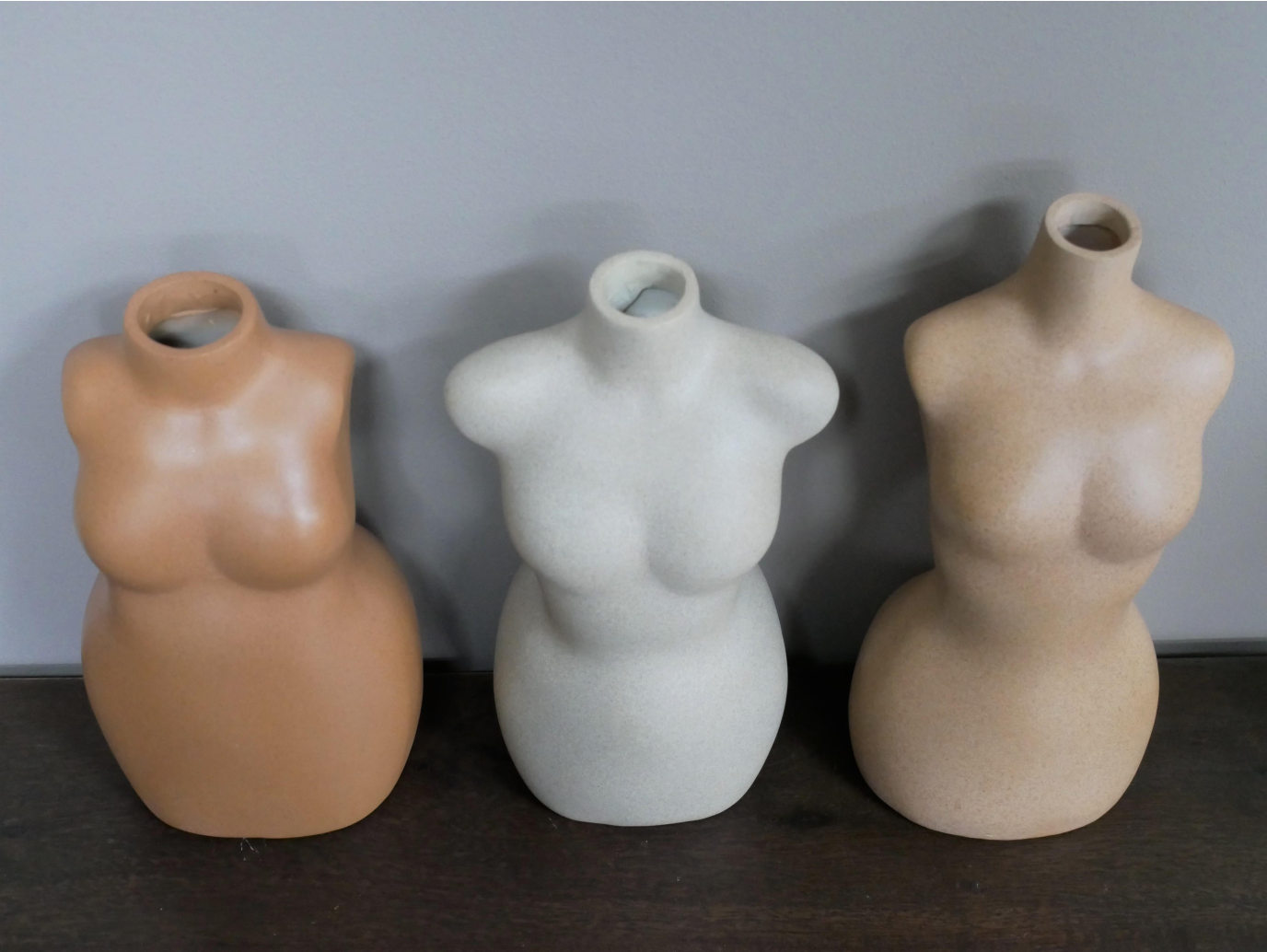 Set Of 3 Body Vases