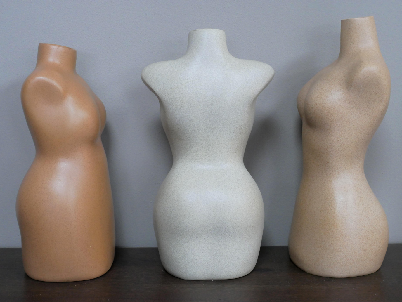 Set Of 3 Body Vases