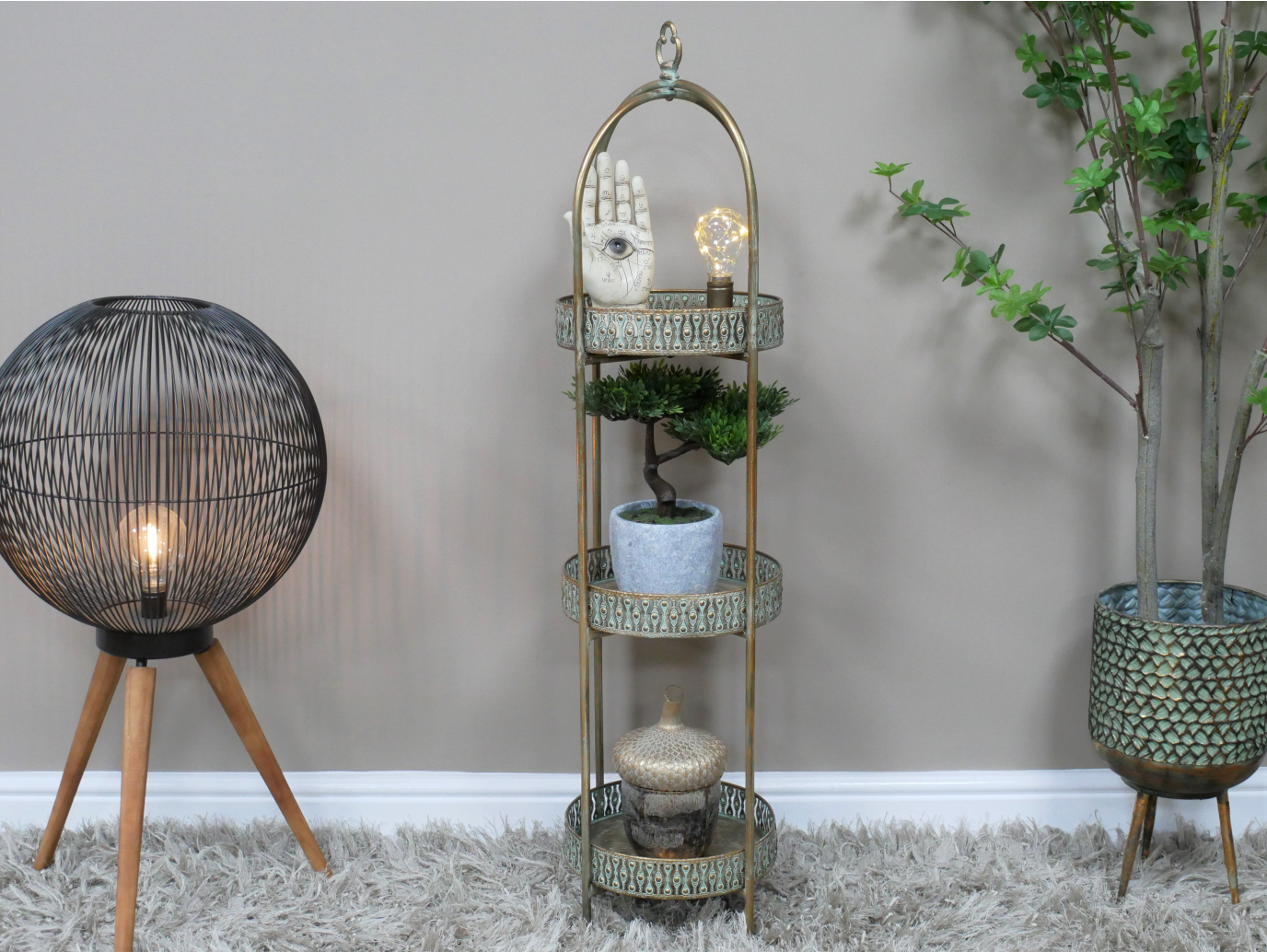 Moroccan Style 3 Tier Shelves